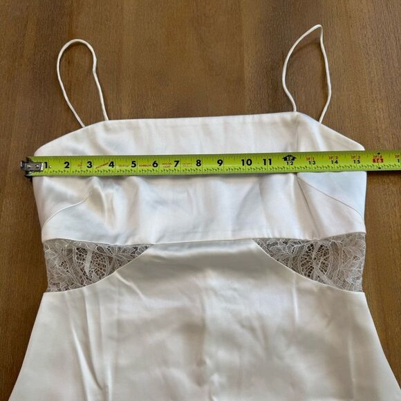Sachin + Babi‎ White Satin Bridal Midi Slip Dress Size 0 - Picture 6 of 14